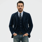 Tomas™ | Conjunto de chaqueta y chaleco de terciopelo
